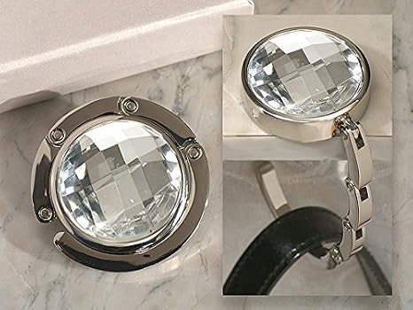 Murano Art Deco Collection Round Crystal Handbag Holder