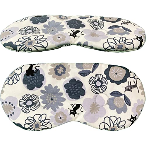 BRAVE WAKA あずきのほっとアイピロー あずき 小豆 黒猫 花柄 アイピロー アイマスク 電子レンジ 蒸気 疲れ目 眼精疲労 女性 パソコン スマホ ギフト アイス クール