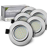 ✅ EINFACHE INSTALLATION − Die LED Einbauleuchten kommen inklusive eingebautem Connector und Montageanleitung. Es wird kein zusätzliches Montagezubehör benötigt, einfach Strahler anschließen und in die dafür vorgesehene Öffnung drücken