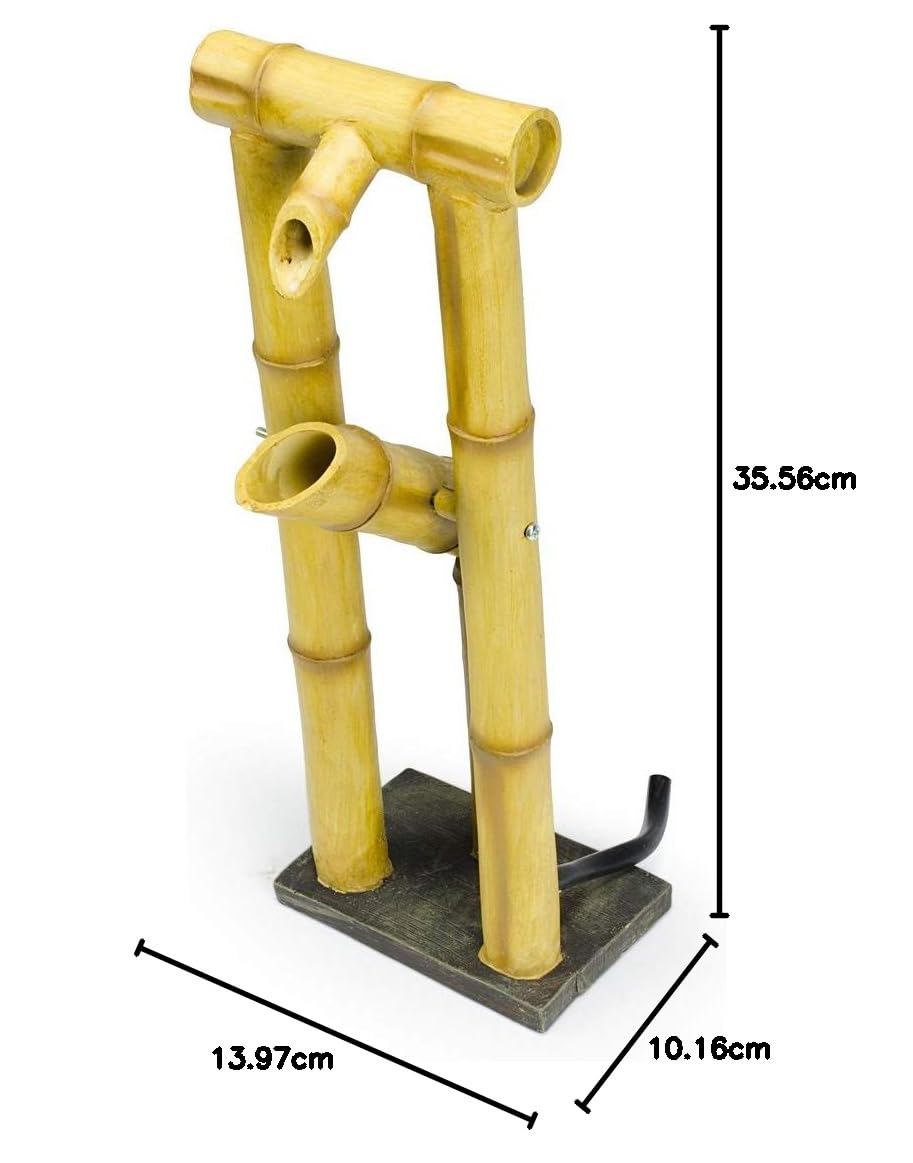 Aquascape Shishi-Odoshi 78306 Fontaine en Bambou pour effrayer Les Cerfs Jaune