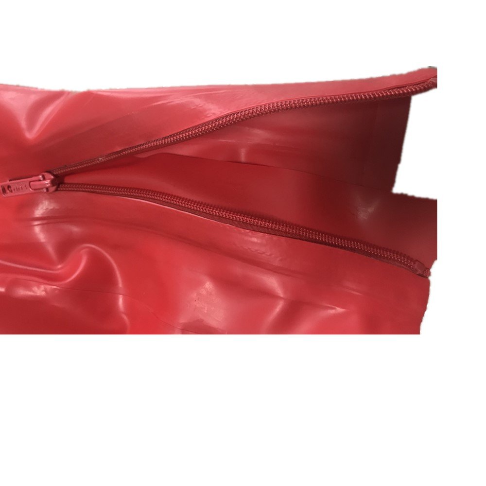 MFMYEE 100% latex Mask SM Fetish Full Red Bondage Mask, Role Play Mask