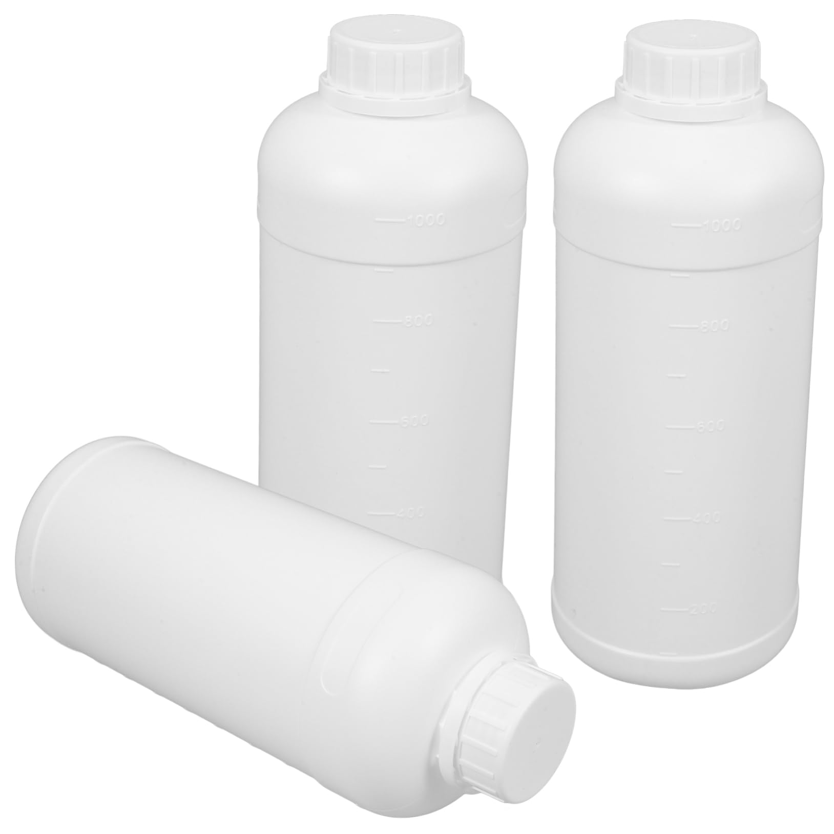 Amosfun 3 Sätze Vorratsflaschen Rostfrei Groß Probenahme Labor Wiederverwendbare Flaschen Chemikalienflaschen Leere Flaschen Leere Reagenzflaschen Hdpe White 3 Stück * 3