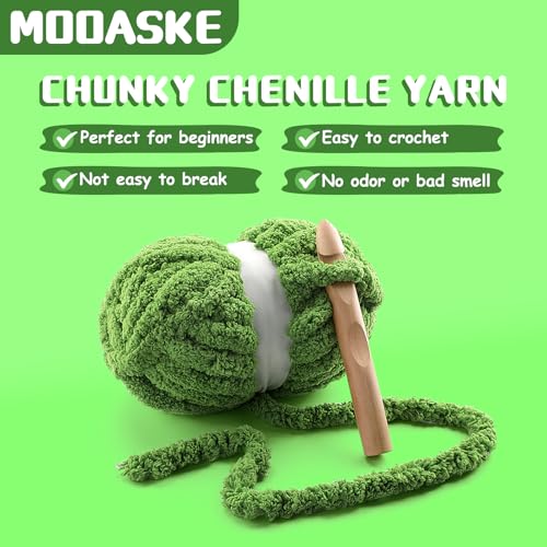8 Pcs Chunky Yarn for Hand Knitting - Chunky Chenille Yarn for Crocheting - Fluffy Yarns for Crochet - Jumbo Yarns for Hand Knitting 25 yds 7.7 oz of Super Bulky (Light Pink) by Mooaske - Image 2