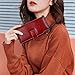 FuninCrea Wallets for Women RFID Large Capacity Leather Purses for Women with 20 Card Slots and Zipper Coin Pocket, Fashionable Wristlet Wallet Ladies Wallet with Removable Wrist Strap (Red)