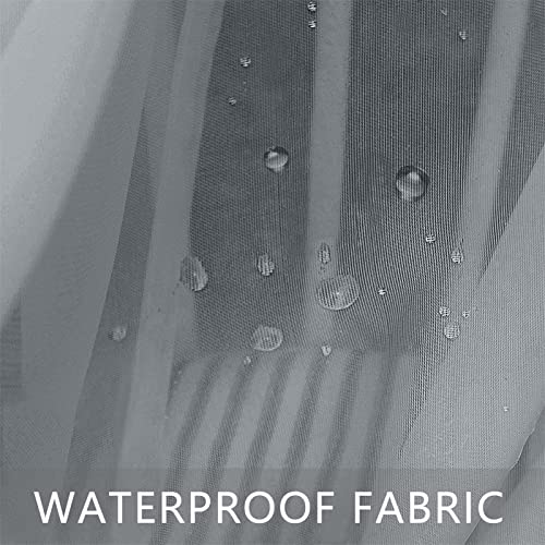 ZGDDPZA Sheers Outdoor Curtains 2 Packs Rustproof Grommet Indoor Outdoor Drapes Waterproof Privacy UV Protection Sheer Drapes Panels for Porch, Deck, Pergola (52 * 108in(132 * 274cm),Grey) - Image 4