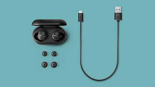 Miniatura 10 de PHILIPS T4556 Auriculares inalámbricos verdaderos con cancelación activa de ruido (ANC) y resistencia al agua IPX4, color negro