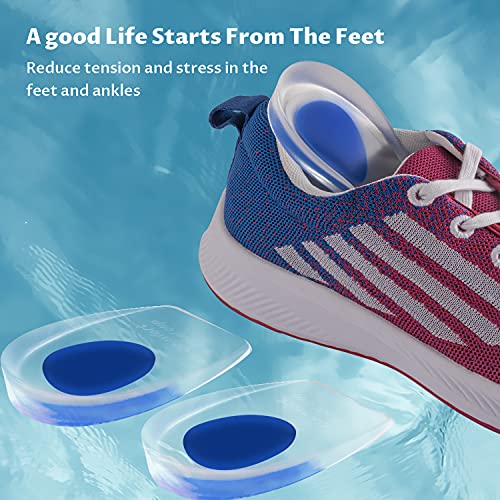 Silicone Gel Heel Cups For Heel Pain Shoe Inserts Heel Protectors For Plantar Fasciitis Foot Pads For Bone Spurs Heel Cushion Heel Lifts For Achilles Tendonitis (Large-6 Packs) #TOP6
