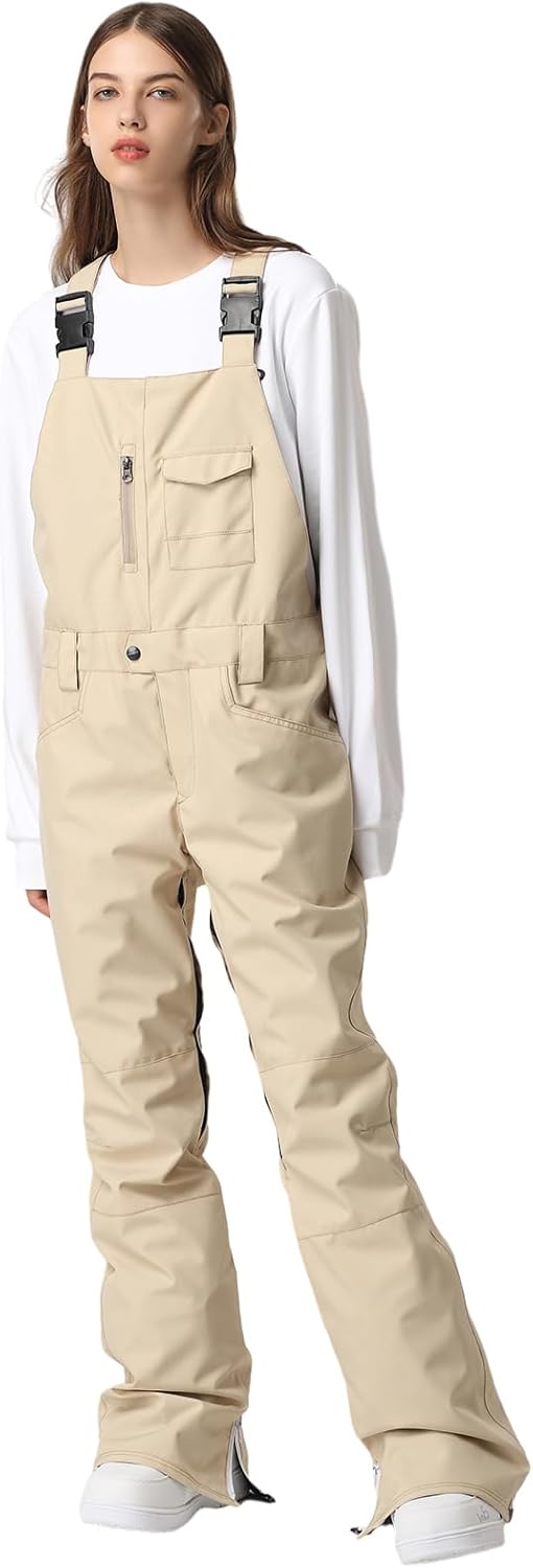 SEARIPE Womens Ski Pants Waterproof Ski Bibs Women Insulated Snow Bibs Adjustable Overalls Ripstop Snowboard Pant