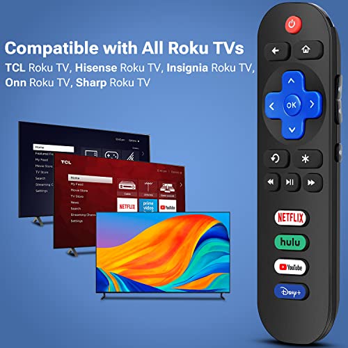 Image of Only for Roku TV Remote, Compatible with TCL /Onn /Hisense /Insignia /Sharp /Element /Westinghouse Roku Series Smart TVs (RC280)