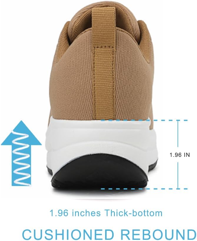 RUIDENG Platform Sneakers for Women Walking All Day | Slip Resistant Work Shoes for Women Comfortable | 2 Inch Thick Wedge Rocker Bottom - Image 8
