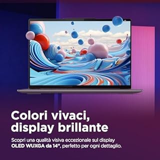 Lenovo Yoga Slim 7 AI Notebook - Display OLED 14" WUXGA (1920x1200), Intel Core Ultra 7 155H, RAM 32 GB, SSD 1 TB, Grafica integrata Intel Arc, Windows 11 Home - Luna Grey