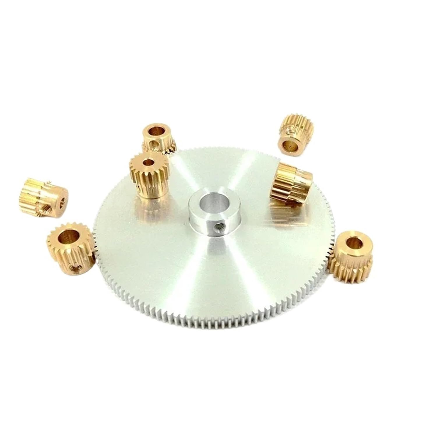 1pcs 0.5M 15-130 Teeth Aluminum Alloy Gear Model PTZ Model Gear Wheel(One piece 5MM,Copper 28 Teeth)
