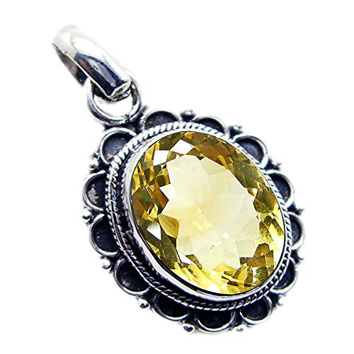 Citrine jaune naturelle et argent 925 le cadeau d'anniversaire idéal pour elle