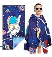 WERNNSAI Space Kids Beach Towel for Boys, 30” x 60” Double-Sided Towel for Kids, Kids Beach Pool ...