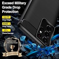 ivoler Silikon Hülle für Samsung Galaxy S21 Ultra 5G, [Militärischer Schutz] Stoßfest Handyhülle, Dünne Weiche Flexible TPU Kratzfest Schutzhülle Anti-Fingerabdruck Case Cover, Schwarz – Ansicht 2