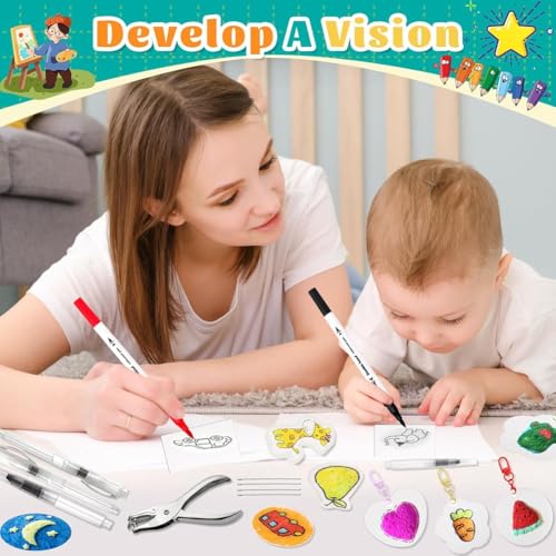 Pintura con textura de espuma mágica 3D el regalo ideal de llaveros para niños 4