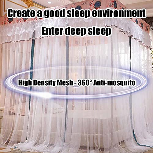 Mosquitera para dormitorio con dosel de 4 postes contra las picaduras 4