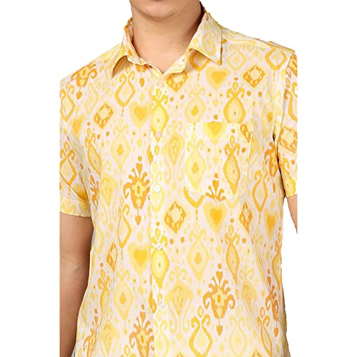 Image of by Shoppers Stop Mens Printed Cotton Slim Fit Casual Wear Kurta
