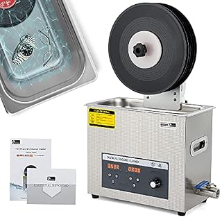 Nettoyeur Ultrasonique 6L pour Disques Vinyles Max. 6 Disques pour Disques de 7/10/12″ Puissance Réglable de 70 à 180 W – Minuterie 0-30 Min – Rotation Automatique&Fonction de Chauffage - Les Beatles, Paul McCartney, John Lennon, RIngo Starr, George Harrison