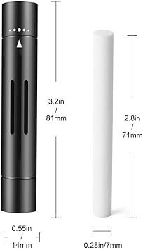 3 Packs Car Diffuser Vent Clip, Cylindrical Essential Oil Car Vent Clips Aroma Diffuser with 18 Refill Sticks for Car, Office, Bathroom, Kitchen, Pet Houses