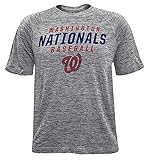 Fanatics Mens MLB Washington Nationals Mad Dash Short Sleeve Crew Neck Tee (2XL) Gray