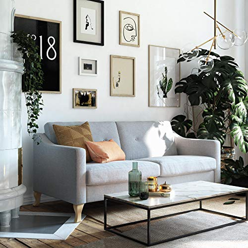Mr. Kate Tess Sofa With Soft Pocket Coil Cushions, Small Space Living Room Furniture, Light Gray Linen #TOP2