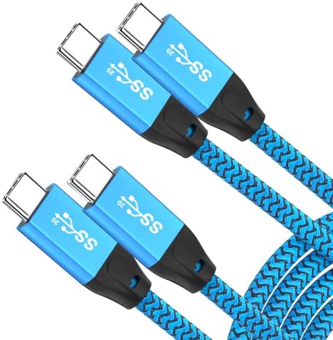 UseBean USB C to USB C Cable 100W 2M(2 Pack), USB 3.2 Gen 2X2 20Gbps Data Transfer Type-C Cable PD Fast Charging,4K Video Monitor Cord,for Thunderbolt 3 MacBook Pro, iPad Pro,Galaxy S21/S20