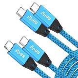 UseBean USB C to USB C Cable 100W 15FT(2 Pack), USB 3.2 Gen 2X2 20Gbps Data Transfer Type-C Cable PD