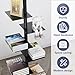 Choowin 9-Shelf Metal Spine Bookshelf Vertical Bookshelf, Adjustable Modern Floating Narrow Tree Book Shelf Book Tower, Display Shelf for Bedroom Living Room Office, 70 inch Tall, Black