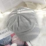 HVTKL Les Femmes japonaises Automne et en Hiver Chapeau de Laine British rétro étudiant en Lettres Casquette Gavroche octogonal Bei Leinan marée Bourgeon Peintre (Color : Casting Rod, Size : M)