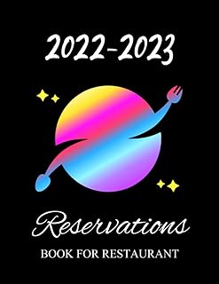 Restaurant Reservation Book 2022-2023: Daily Hostess Table Reservation From July 2022 To June 2023, Dated Pages, 365 Day Table Reservation and ... Dinner Reservation Book, Rainbow Logo Cover