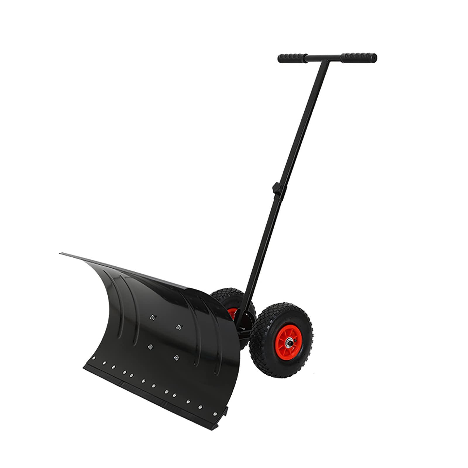 Palas para nieve Pala para quitar nieve de acero blanco con empuñadura en T, empuñadura para quitar nieve con altura ajustable, utilizada para quitar nieve en caminos de invierno, para pasarelas, ac