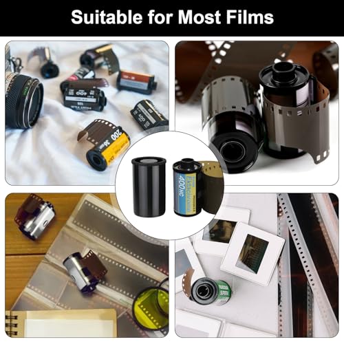 Amentalove 36 Stück Filmdosen Mit Deckel, Filmkanister Filmdosen, Filmdosen Plastikkaniste, Filmdosen aus Kunststoff Wasserdicht für Aufbewahrung, Kleinteile Film Kanister (32mm Schwarz)