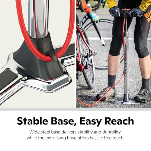 image for Schwinn Air Center Pro Floor Pump, For Mountain, Cruiser and Electric 