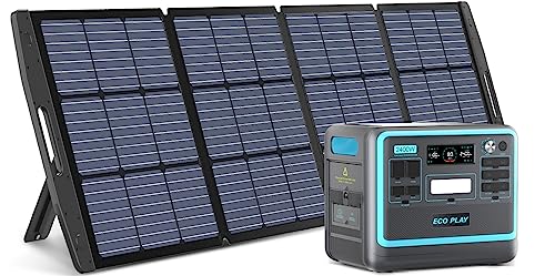 Eco Play SYD2400 Solar Generator, 2048Wh LiFePO4 Battery