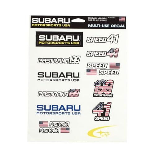 Subaru Motorsports USA Logo Decal Sticker Sheet 12 pcs Set Removable WRX Sti