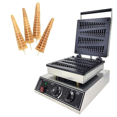 ZATTYDV Máquina para Hacer gofres con Forma de árbol (0-300)°C Rango de Temperatura Superficie Antiadherente Ideal para Leche Tiendas de té Hogares Escuelas