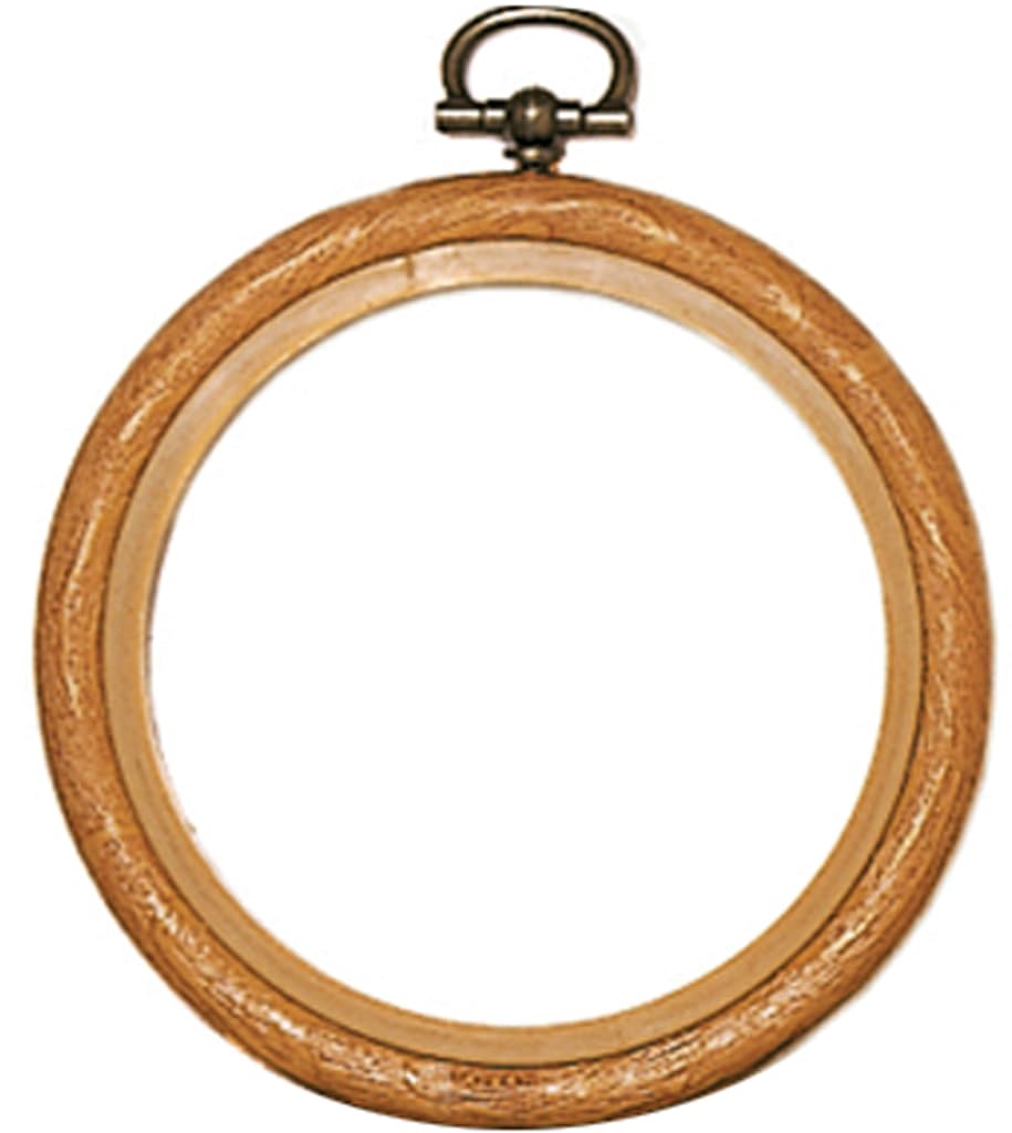 Vervaco 7.5 cm Diameter Brown Frame, Multi-Colour