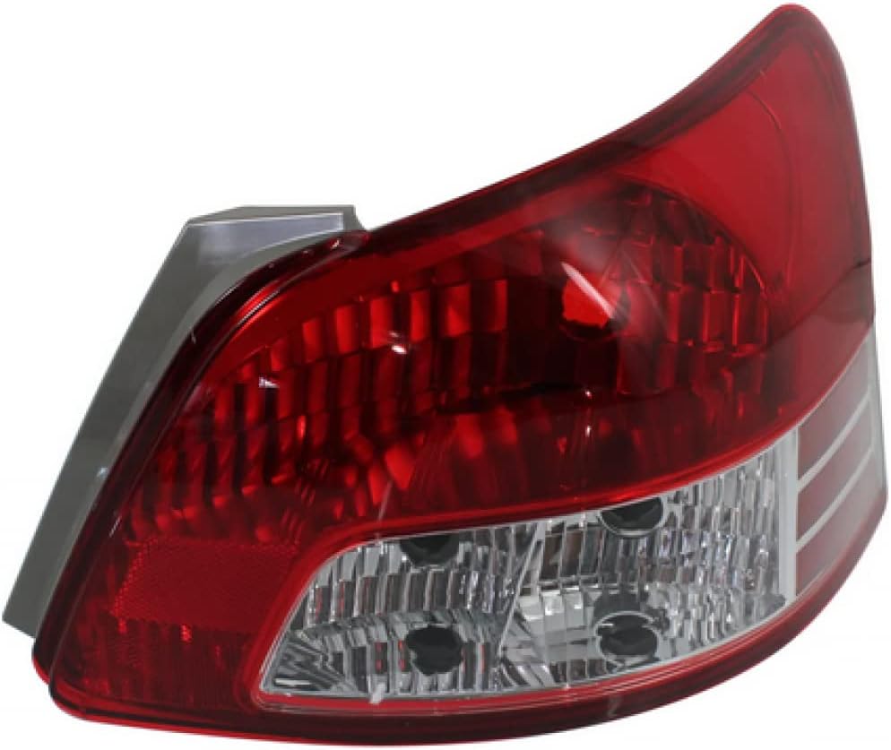 CarLights360: For 2007-2012 Toyota Yaris Tail Light Assembly Driver Side Base Model Sedan Clear and Red Lens DOT Certified For TO2818133