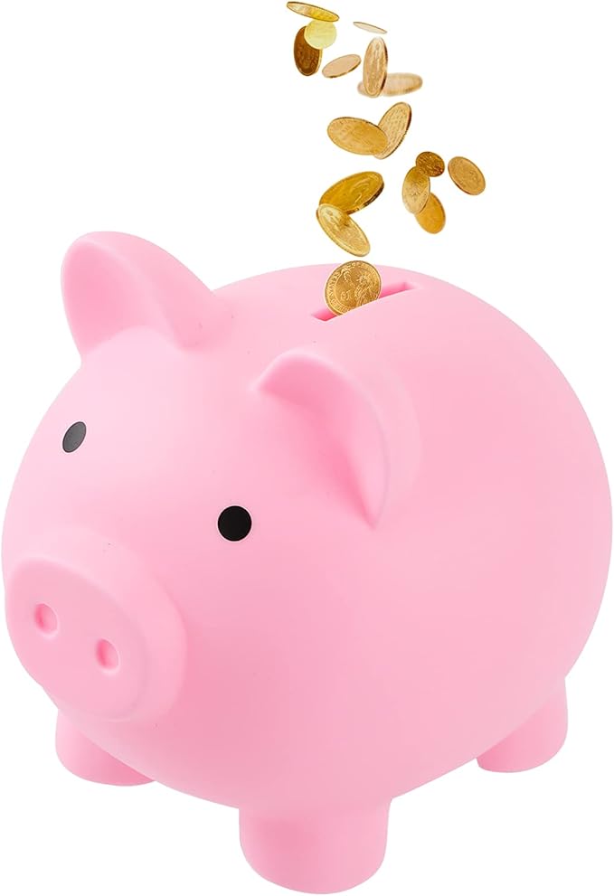 GADIEDIE Large Piggy Banks, Cute Plastic Pig Money Box