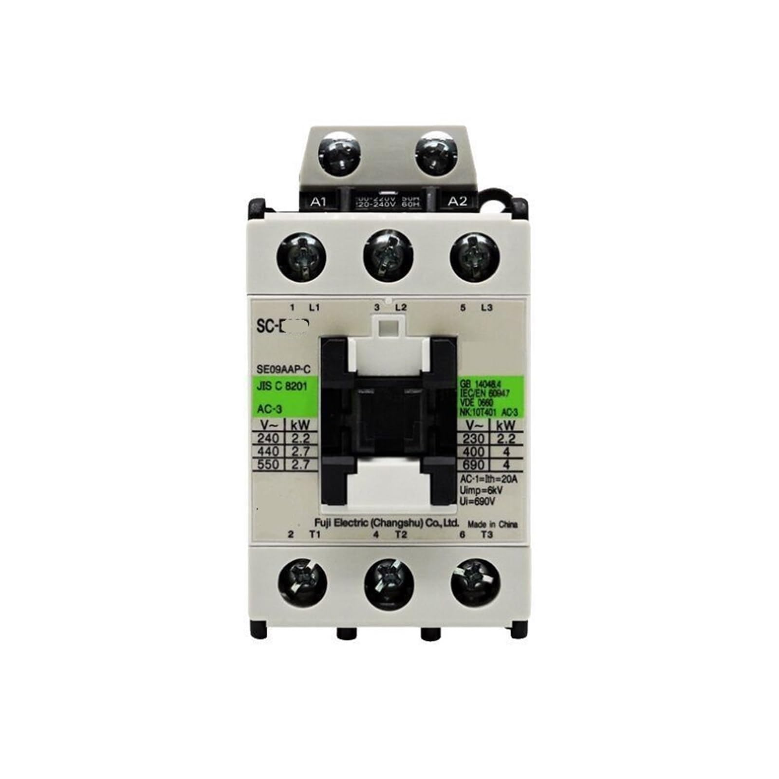 Contacteur CA SC-E02 commande moteur triphase relais de puissance