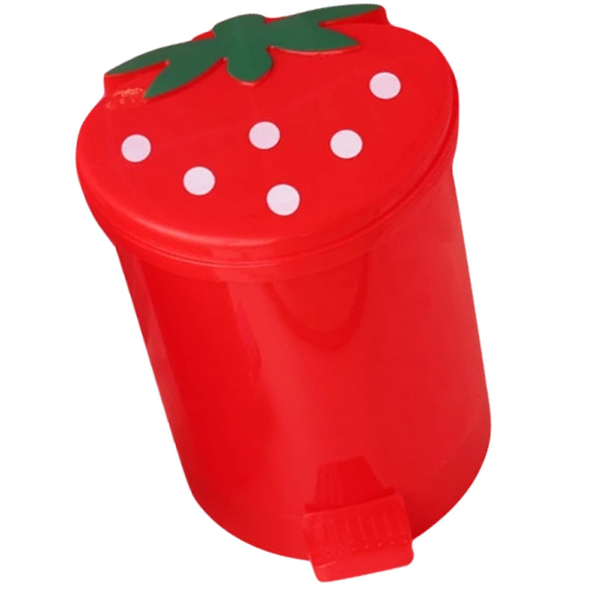 DECHOUS Cartoon Shaped Mini Wastebasket for Bedroom Kitchen Red Plastic