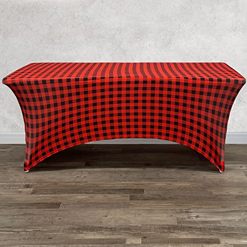 image for YOUR CHAIR COVERS Rectangular Spandex Table Covers 6ft Fitted Tableclo