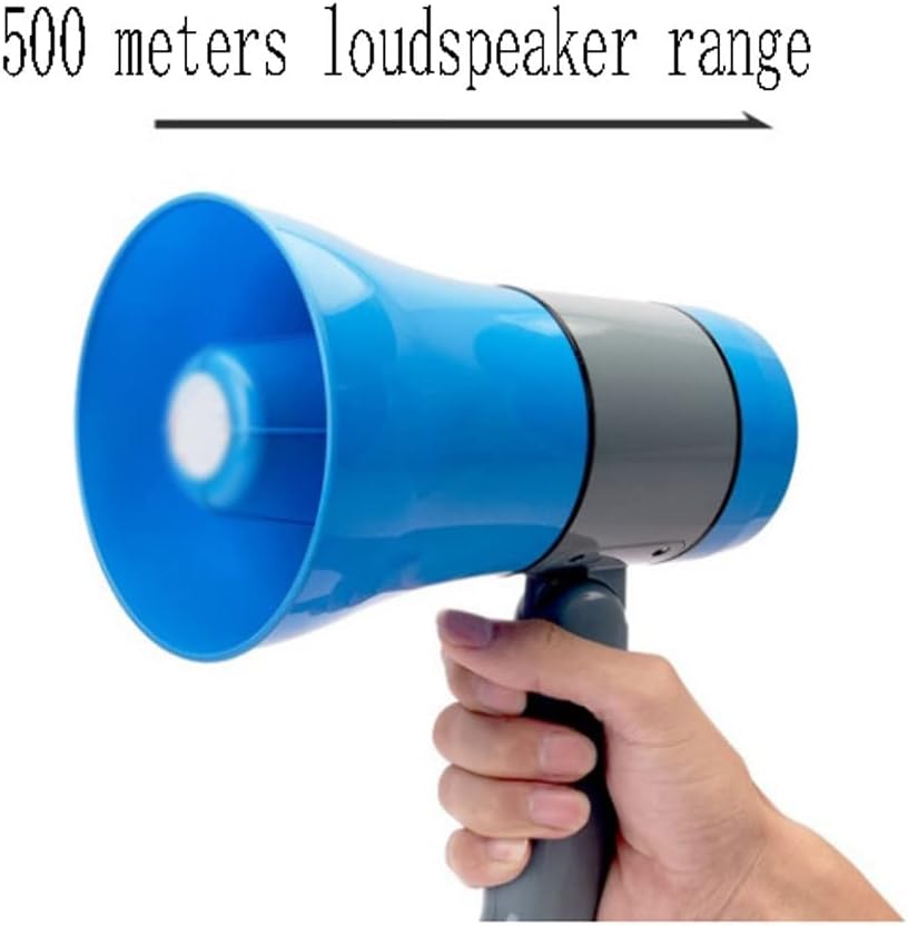 Megaphone Portable Hand Megaphone Loudspeaker Recording, 20W with Volume Control and Strap for Outdoor Activities and Coaching Football Bullhorn Amplifiers