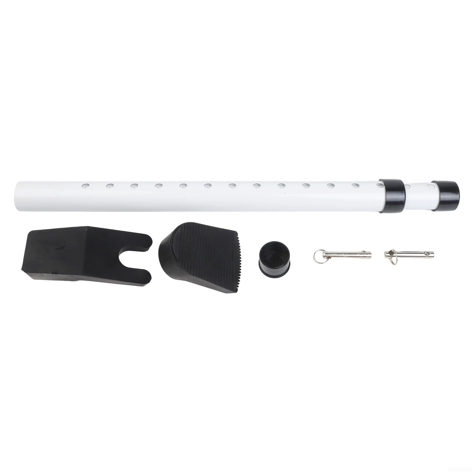 Barre de sécurité réglable en fer pour porte d'entrée 59 à 125 cm, sécurité améliorée pour portes avant et coulissantes, barre de support blanche