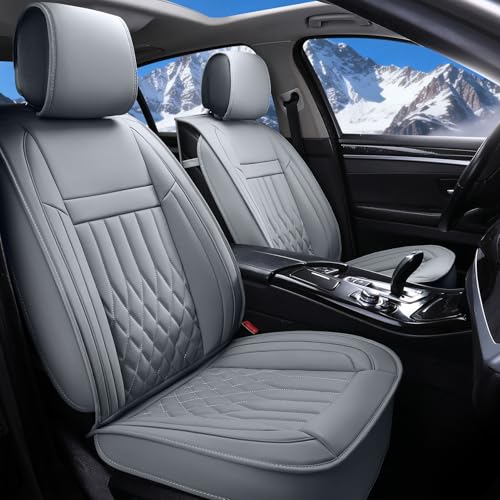 Image of Aierxuan Seat Covers for Toyota Camry, Honda Civic (Grey, Full Set)
