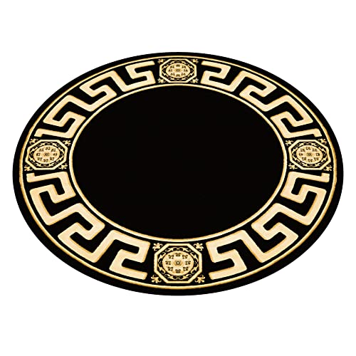 Belle Arti Premium Mäander Teppich aus 100% Viskose im Meander Design Carpet Größen 641 (schwarz...