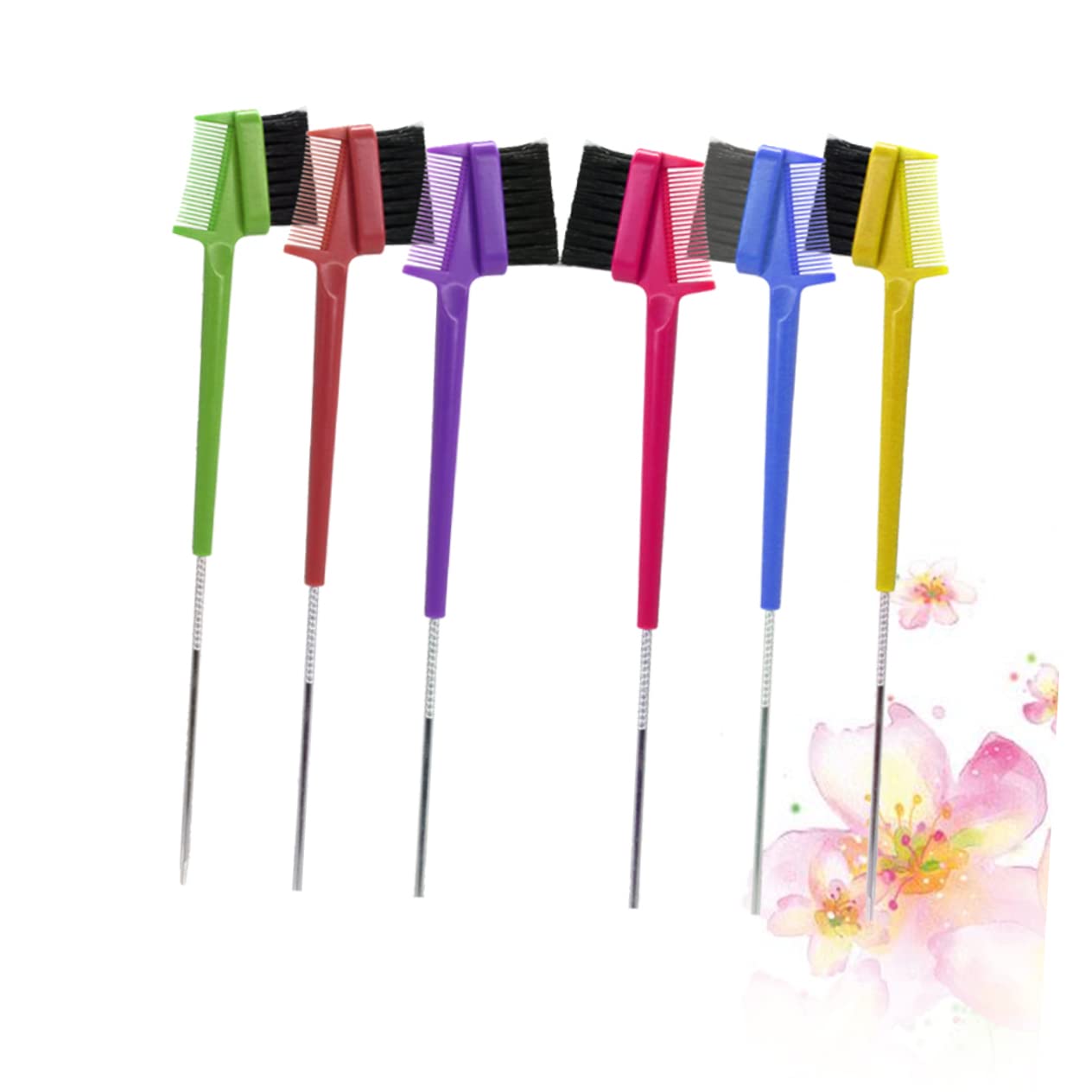 Didiseaon 18 Piezas Cepillo Portátil Pantalla De Papel De Arroz Accesorios Para El Cabello De Cepillar Cepillo Separador De Pestañas Peine Para Cejas Sombra Doble Cara Peine De Cejas