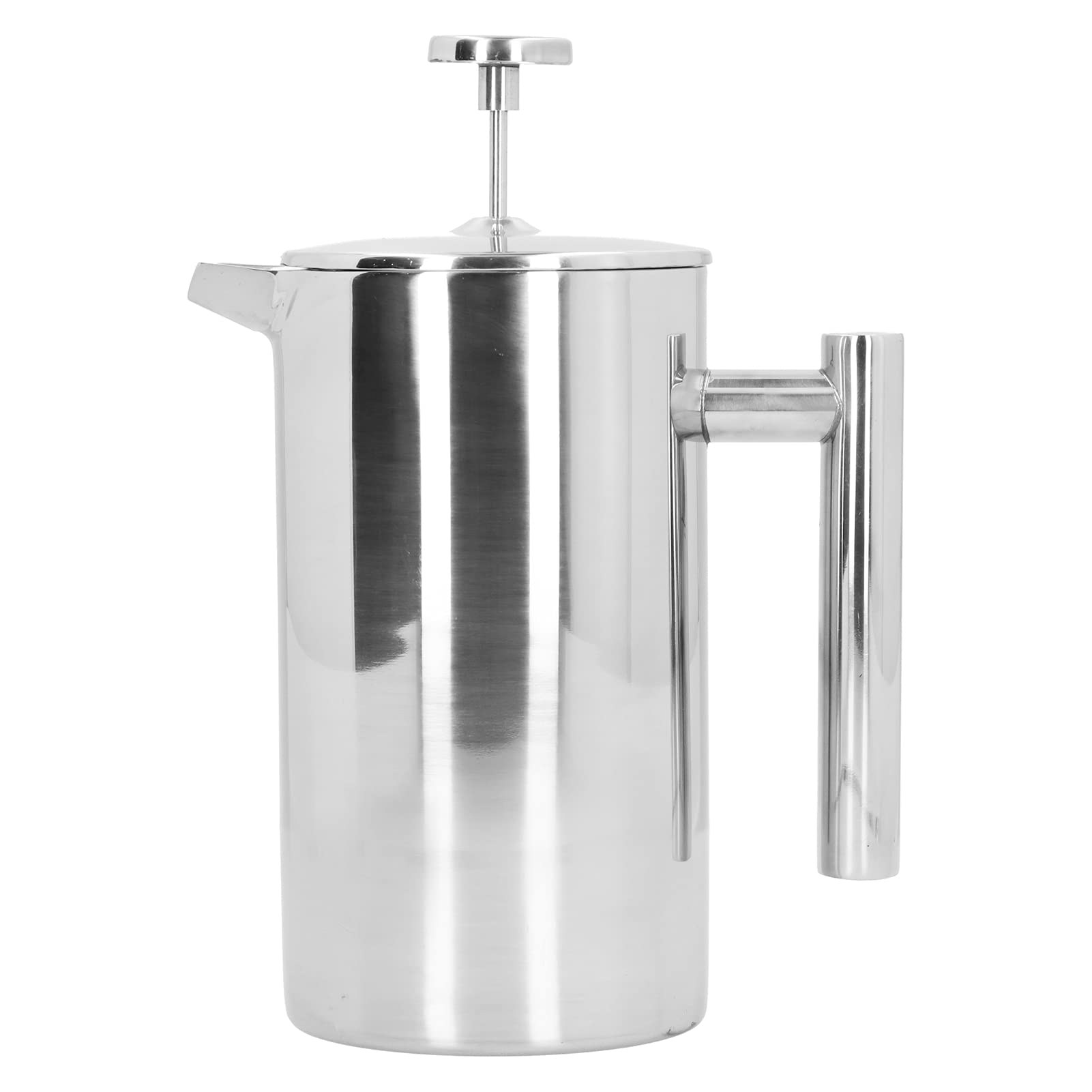 Jwthee French Press Coffee Maker, 1000ml Stainless Steel French Press Coffee Pot Double Wall Insulated French Coffee Press Coffee Kettle Hand Brewing Coffee Pot for Home Restaurant