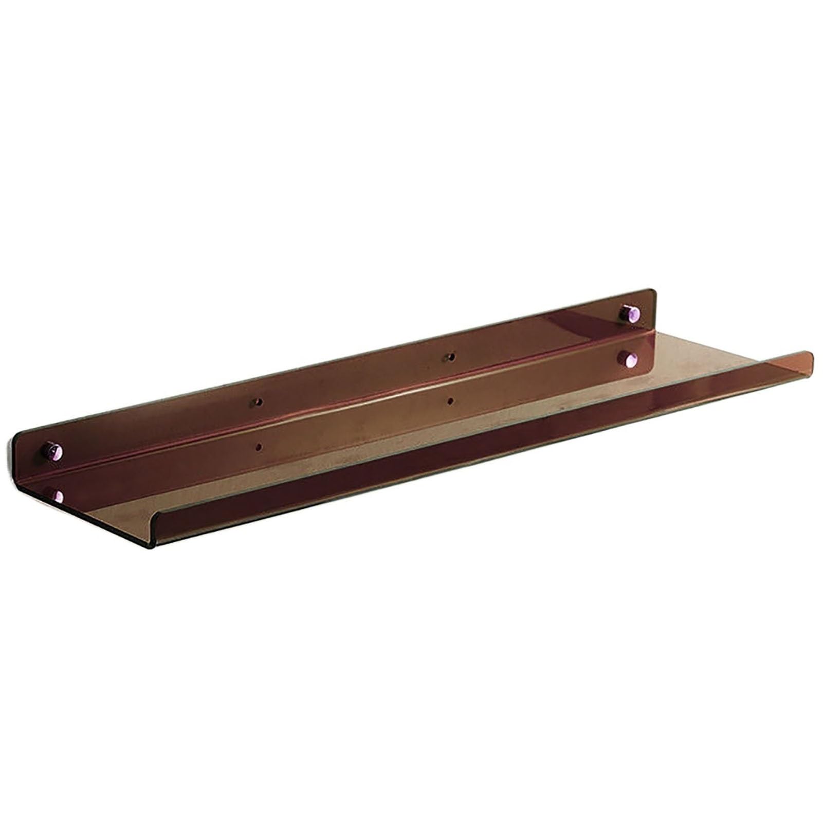 Scaffali in Acrilico, Mensola sospesa da Parete, mensole portaoggetti da Bagno Spesse 5 mm, Organizer espositivo(Tea Color,40x12cm)